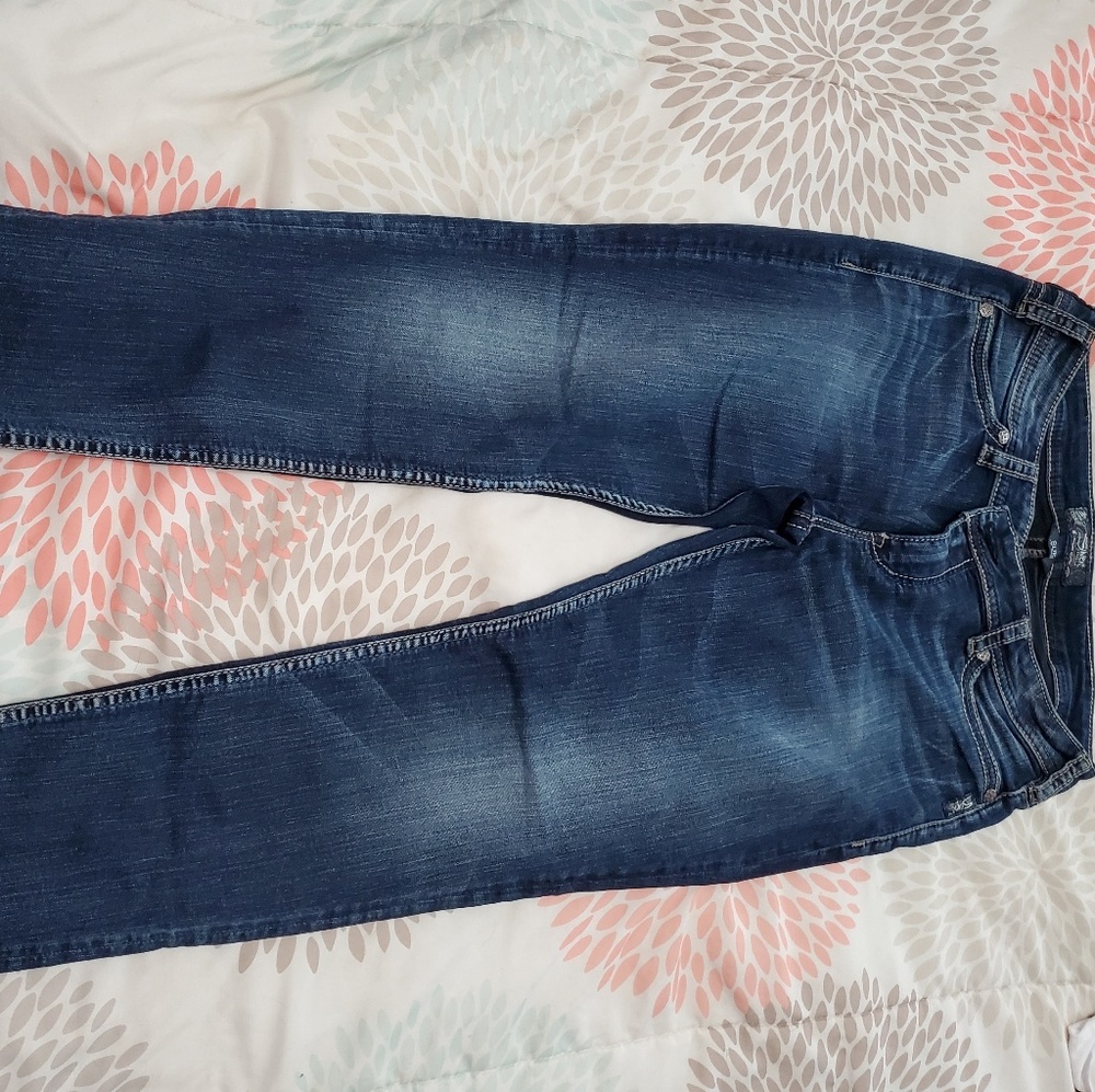 Silver skinny jeggings